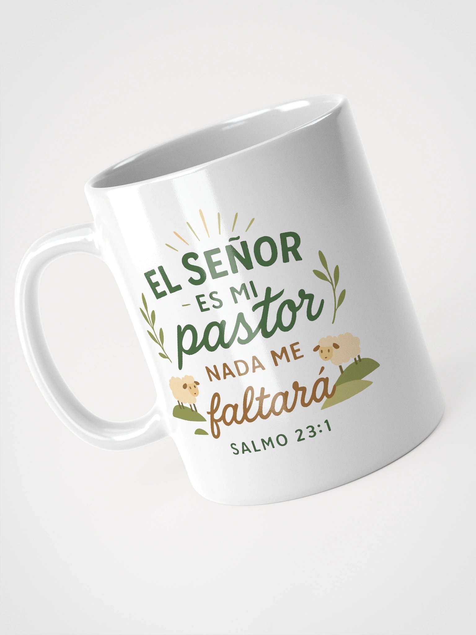 White Christian Mug – “El Señor es mi Pastor” – Spanish Psalm 23:1 product image (4)