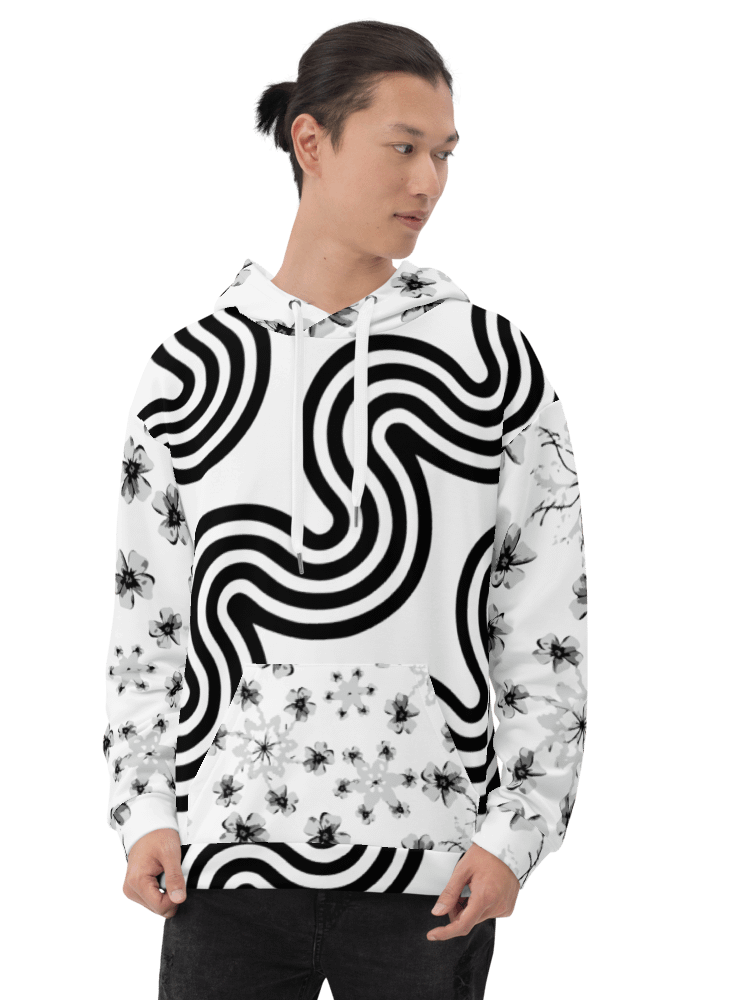Monochrome Maze Unisex Hoodie product image (9)