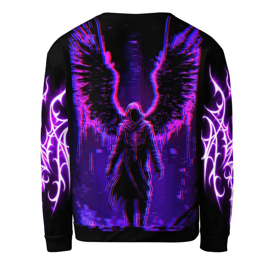 Celestial Wings Gothic Cross Sweatshirt product image (10)