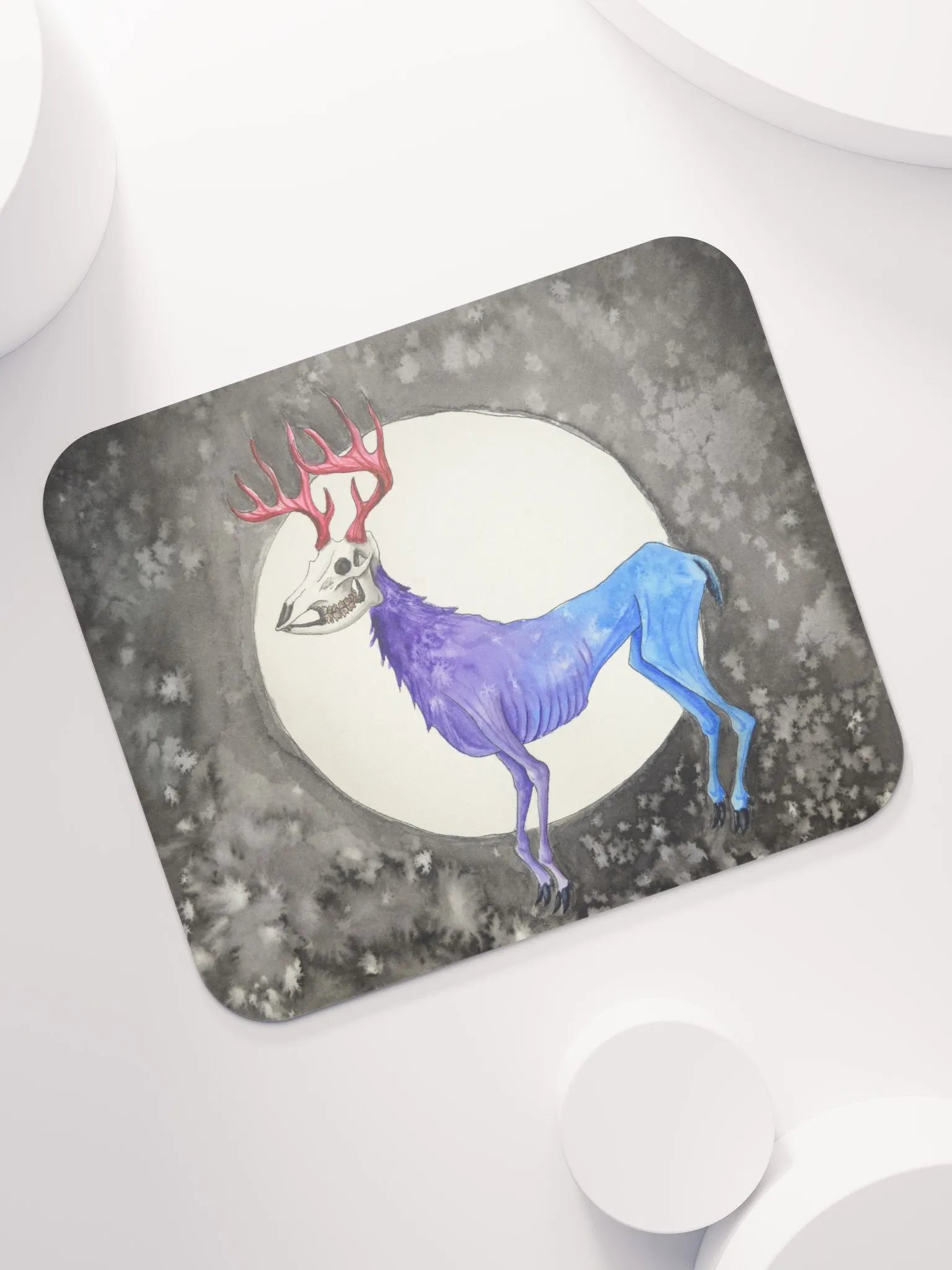 Skull deer mouse pad product image (7)