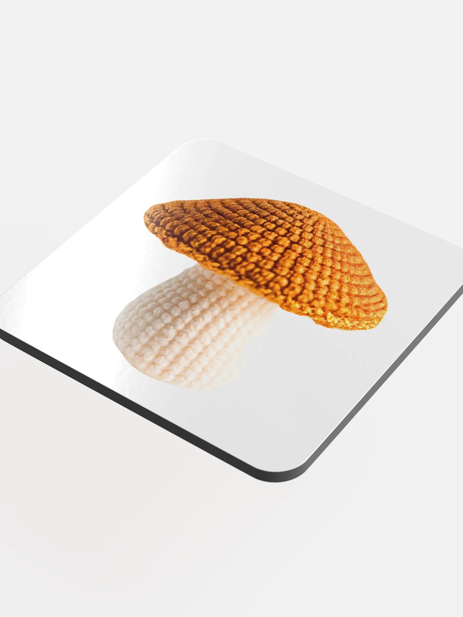 CozyAvocado Glossed Cork Coaster Mushroom #1 product image (4)