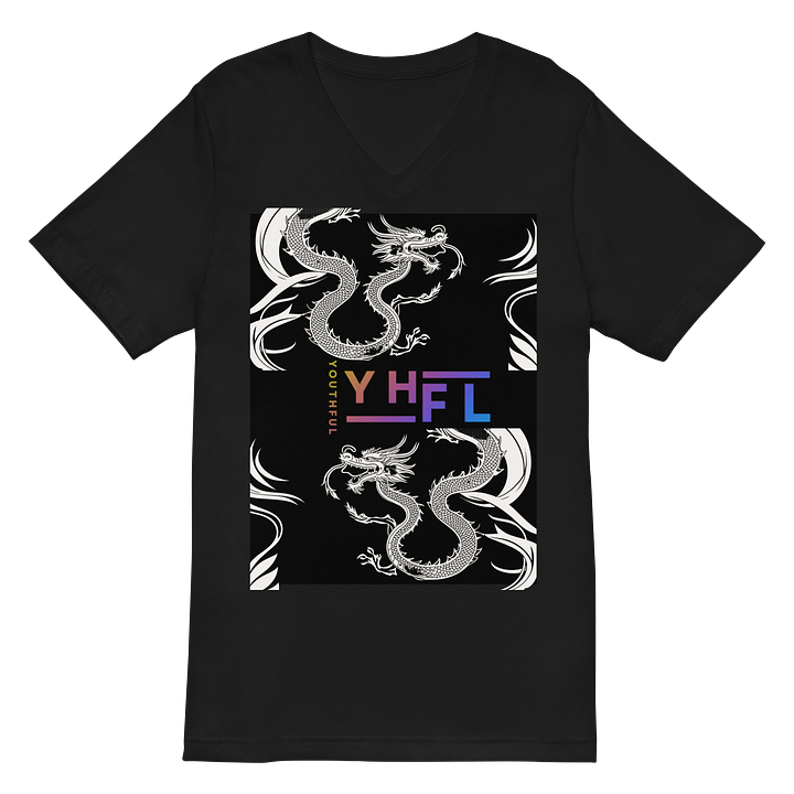 SYMMETRICAL DRAGON YOUTHFUL V-NECK TEE product image (3)