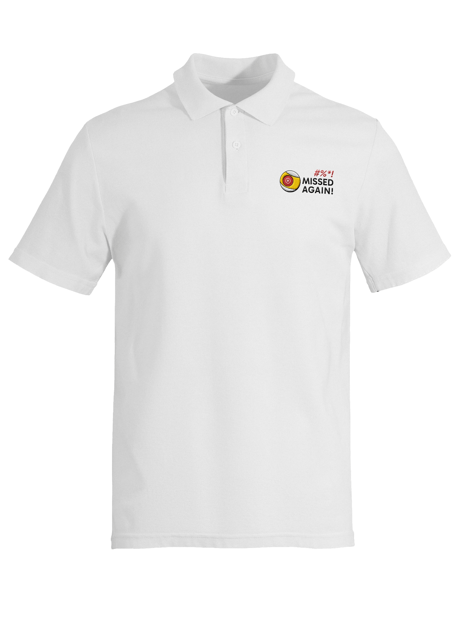 Missed Again! White Polo Shirt product image (1)
