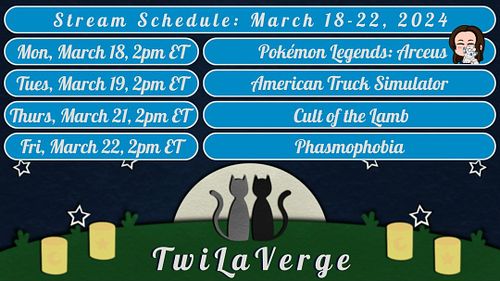 Here's this week's stream schedule! All streams start at 2pm ET! (May be starting my long journey of getting all 24 ghosts fo...