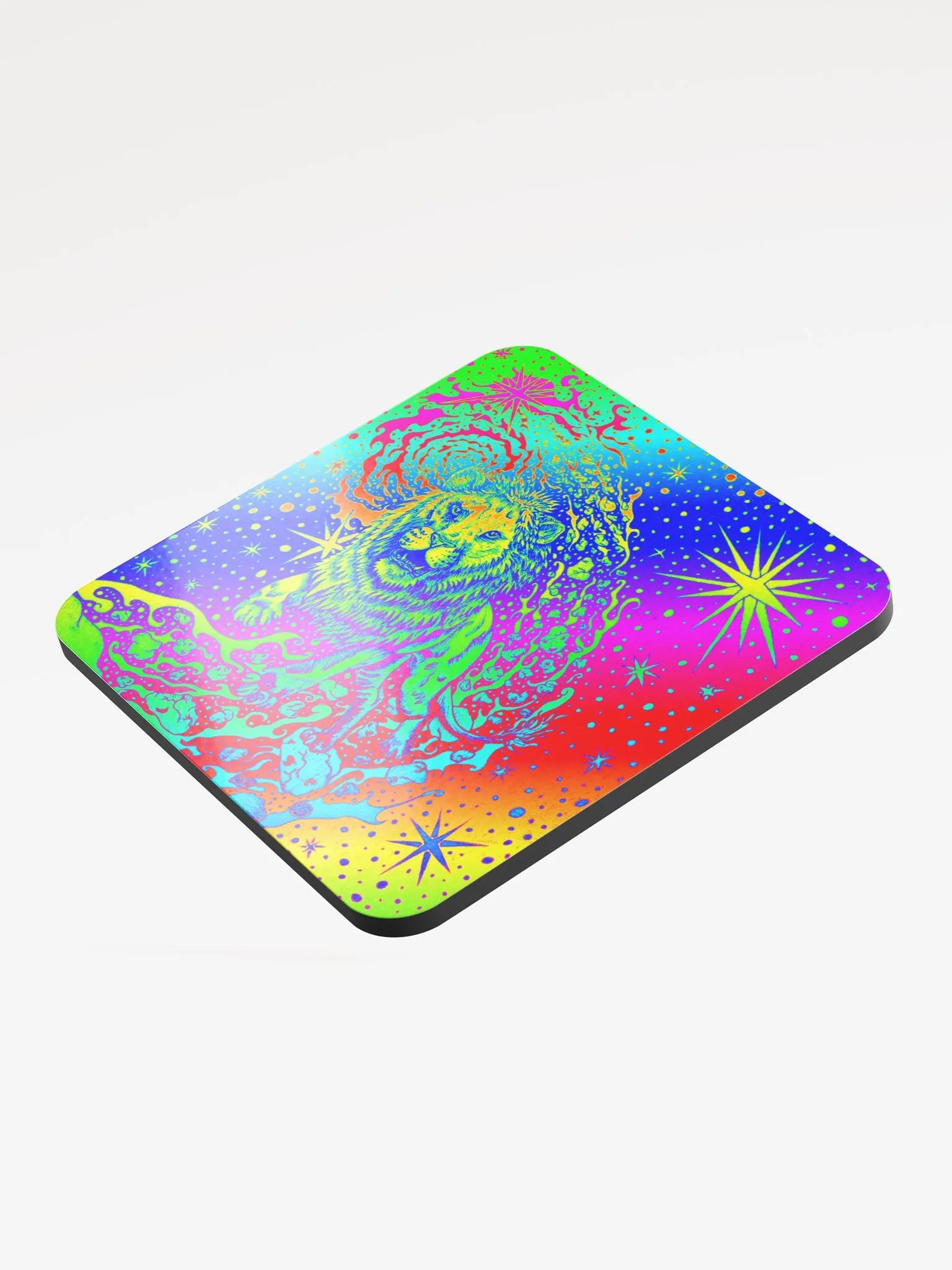 Limited edition Full Rainbow Leo Zodiac coaster product image (3)