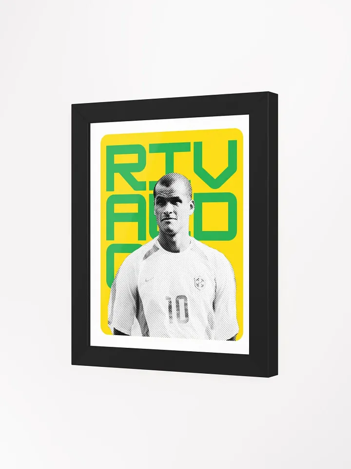 Rivaldo BW Brazil Name Art Framed Print product image (2)