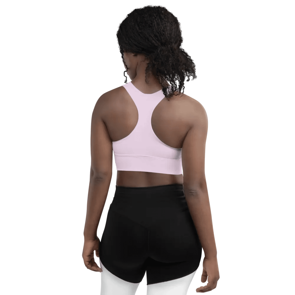 Light Pink Longline Sports Bra product image (2)