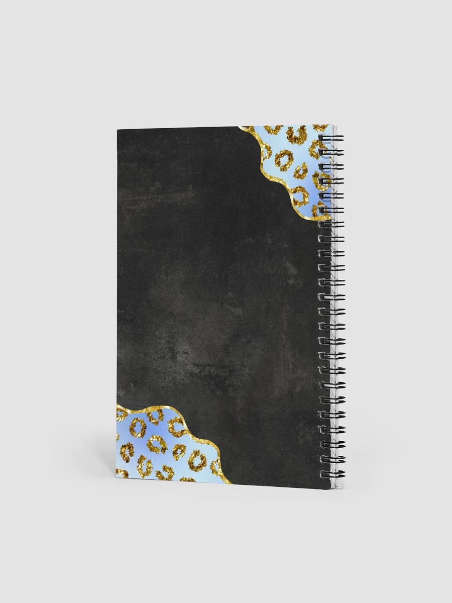 Spiral Notebook- With Blue and Gold Leopard Borders product image (4)