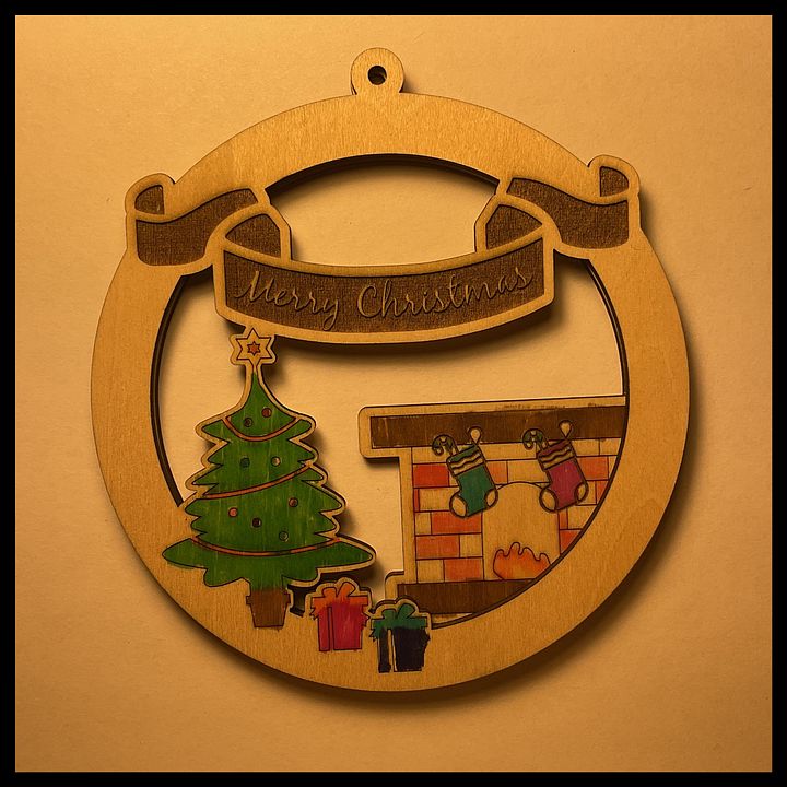 Christmas by the Fireplace Ornament product image (1)