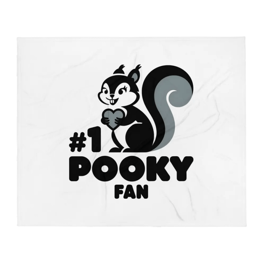 Ultra soft and plushy blanket: #1 Pooky Fan, Greyscale, Retro, Stylized product image (1)