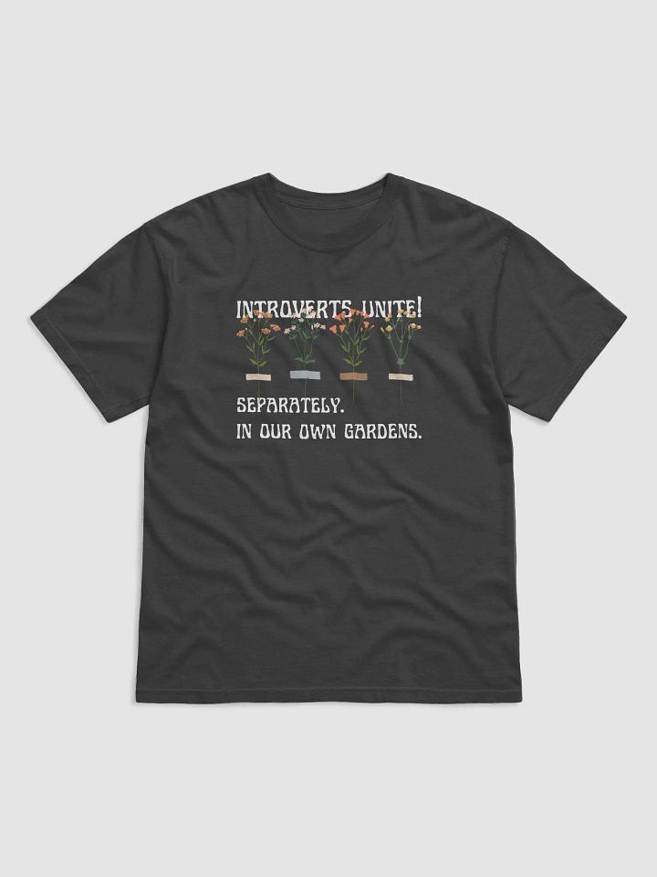 Hand-drawn funny sarcastic gardening introvert dark T-shirt product image (2)