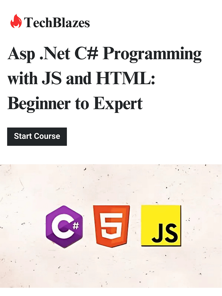 Master Web Development with HTML, JavaScript, and ASP.NET C# – From Beginner to Expert! product image (1)