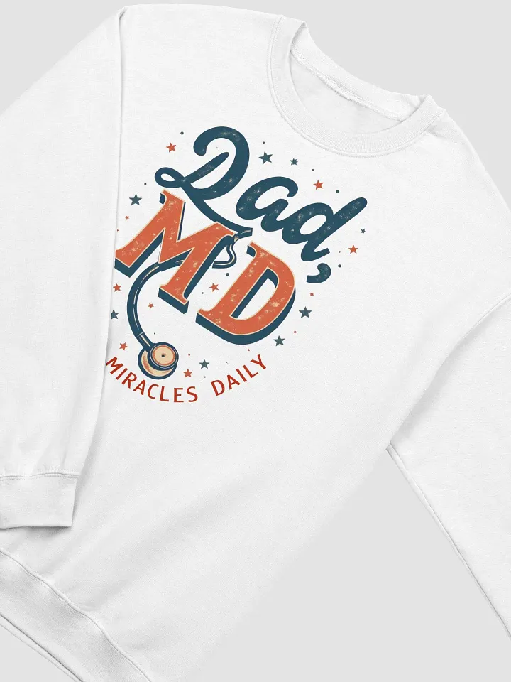 Dad, MD Stethoscope Crewneck Sweatshirt product image (13)
