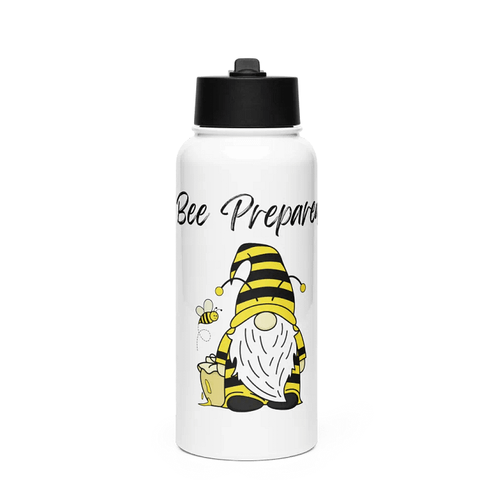Bee Prepared Gnome Stainless Steel Water Bottle product image (1)