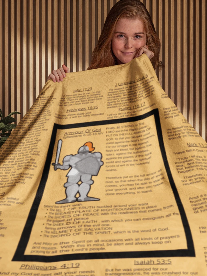 Armour Of God Mustard Yellow Prayer Blanket product image (1)