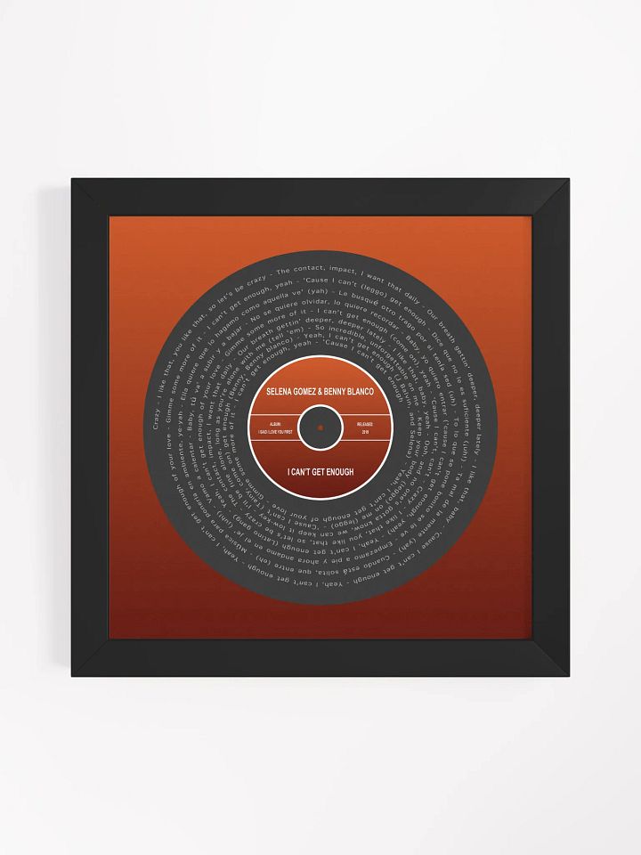 SELENA GOMEZ & BENNY BLANCO - I CAN'T GET ENOUGH VINYL POSTER product image (14)
