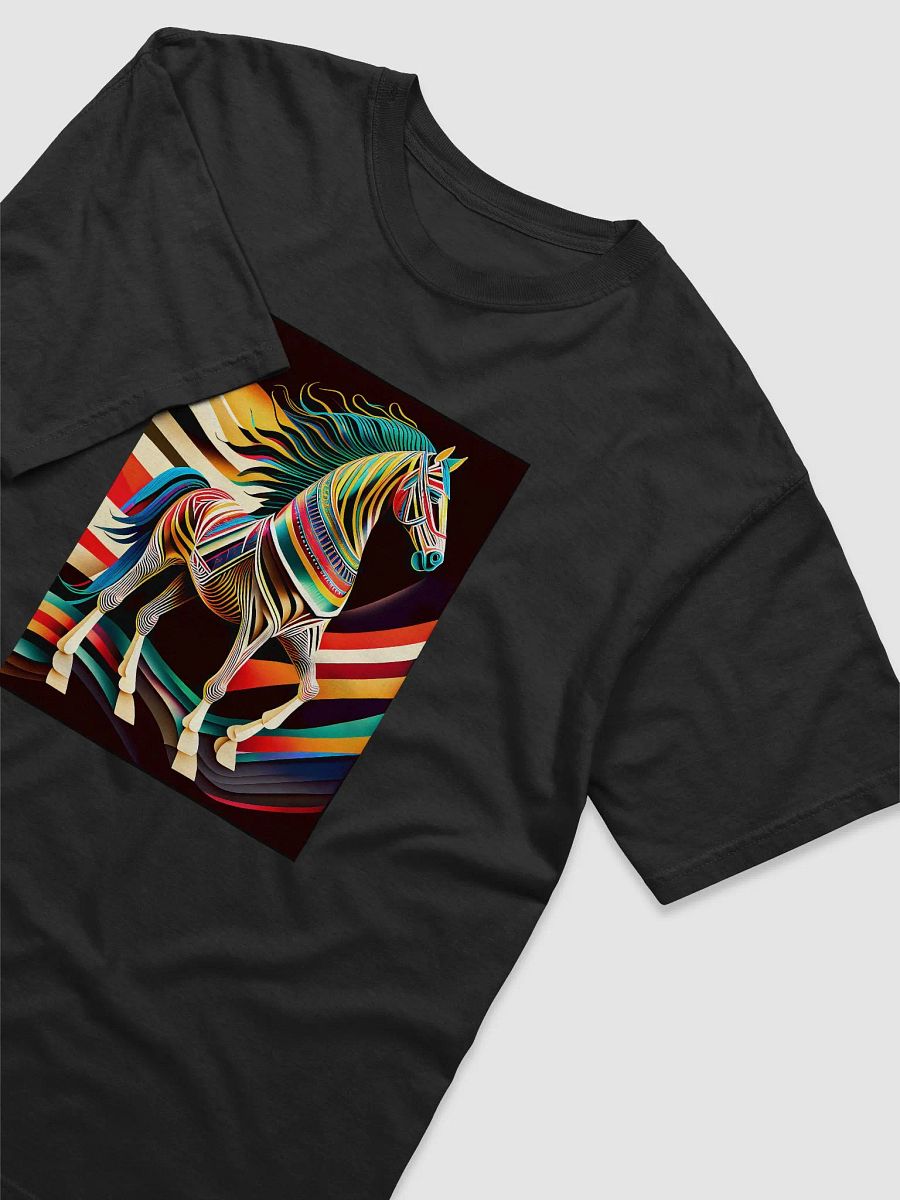 Stylized horse illustration made of coloured ribbons product image (25)
