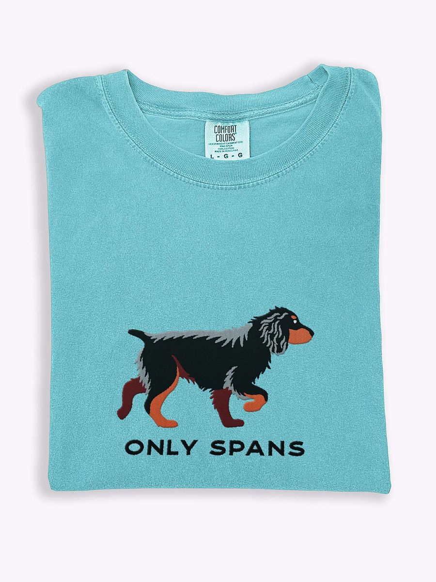 Only Spans T-Shirt(Embroidered) of a Working Cocker Spaniel(Black & Tan) product image (1)