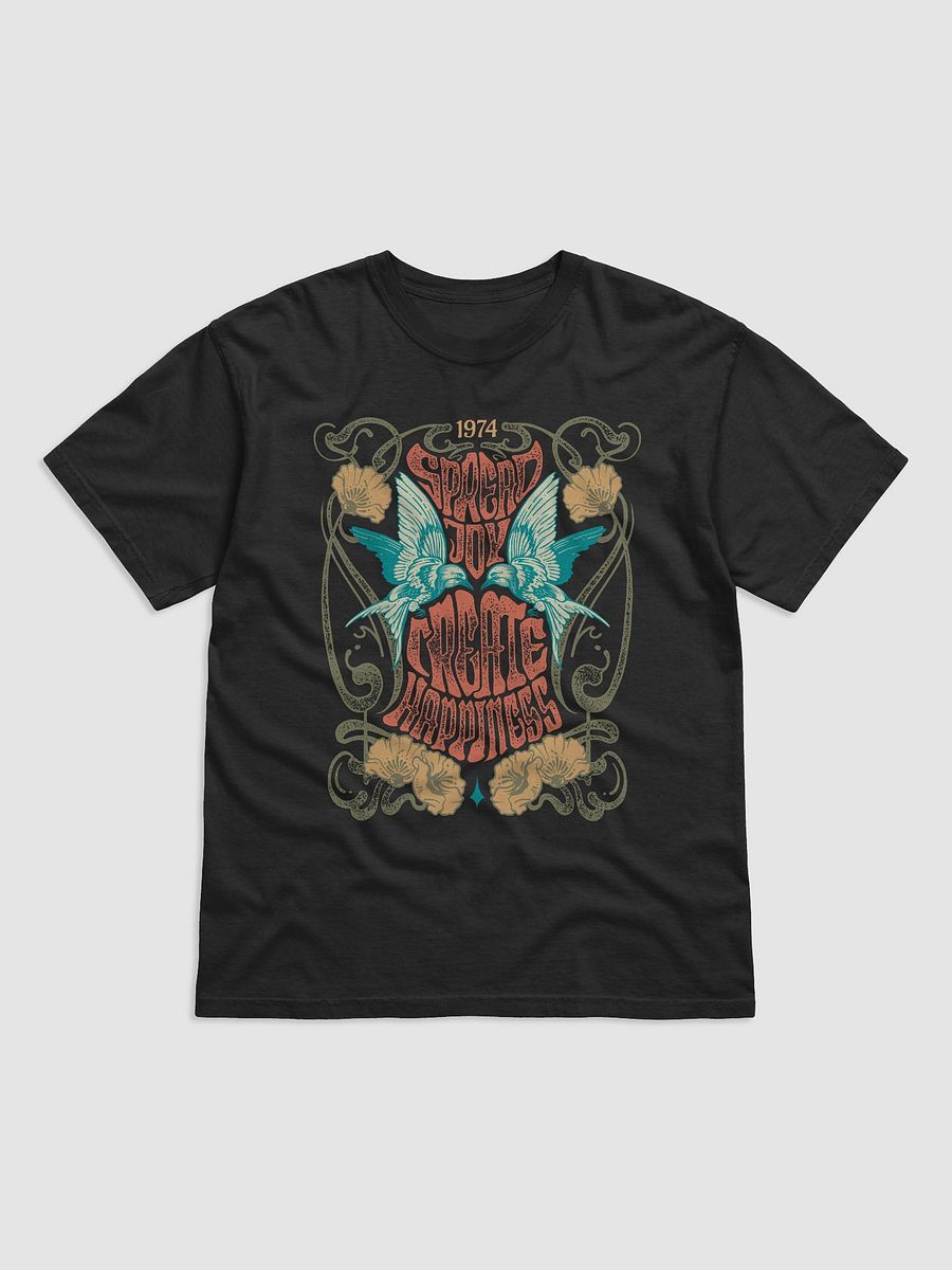 Spread Joy, Create Happiness Tee | Art Nouveau Style Motivational Aesthetic Streetwear Design product image (5)