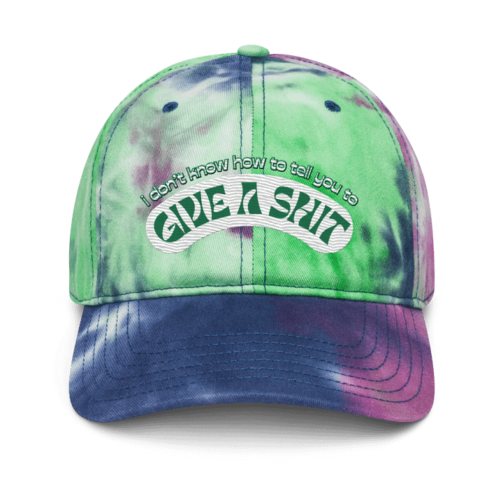 GIVE A SH*T tie-dye dad hat product image (18)