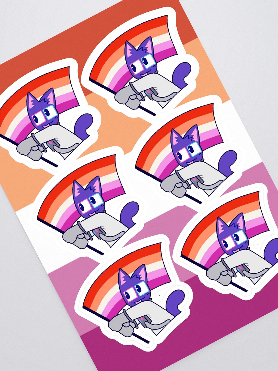 lesbian pride kaykay sticker sheet product image (1)
