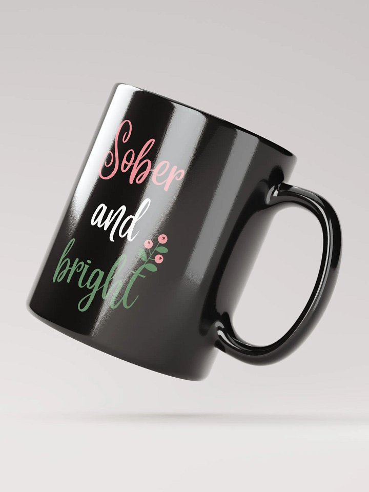 Sober & Bright Christmas Black Mug product image (2)