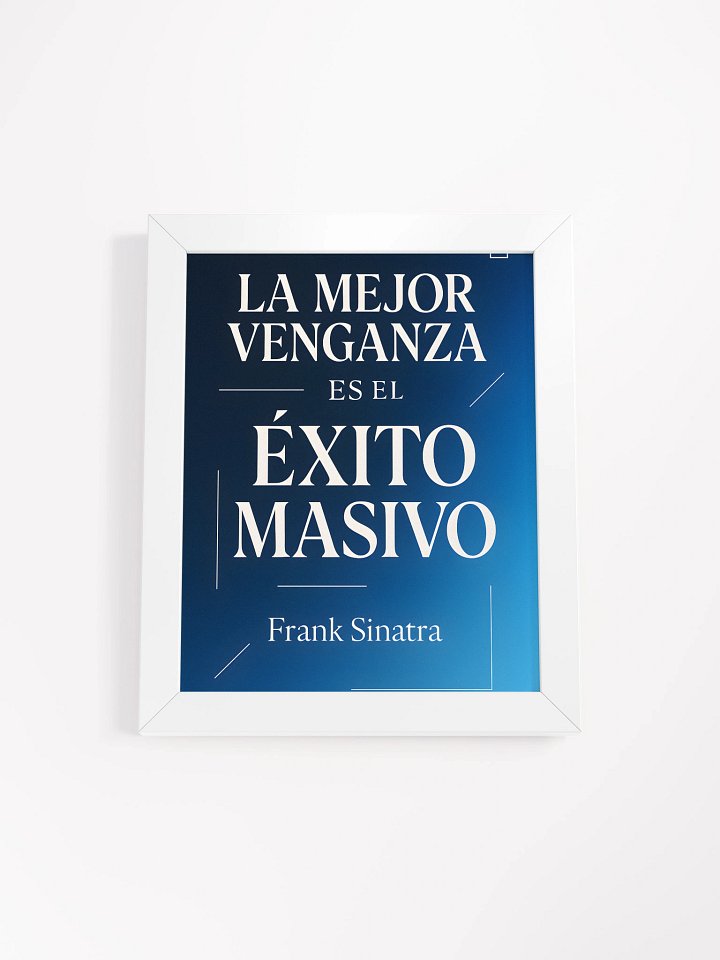 Póster de éxito moderno con cita viral de Frank Sinatra en español product image (1)