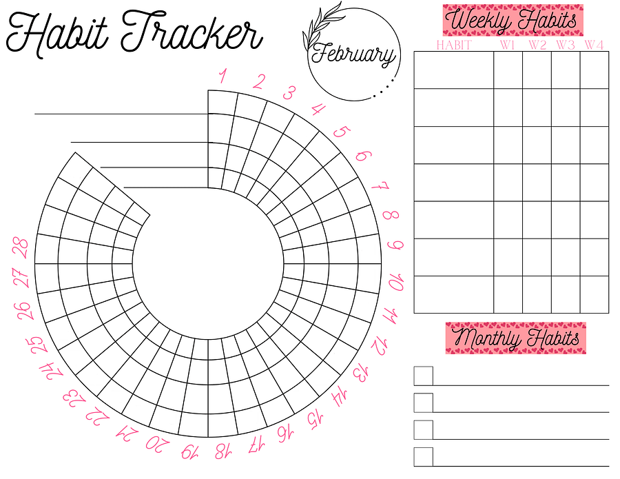 Habit Tracker Monthly Calendar product image (1)