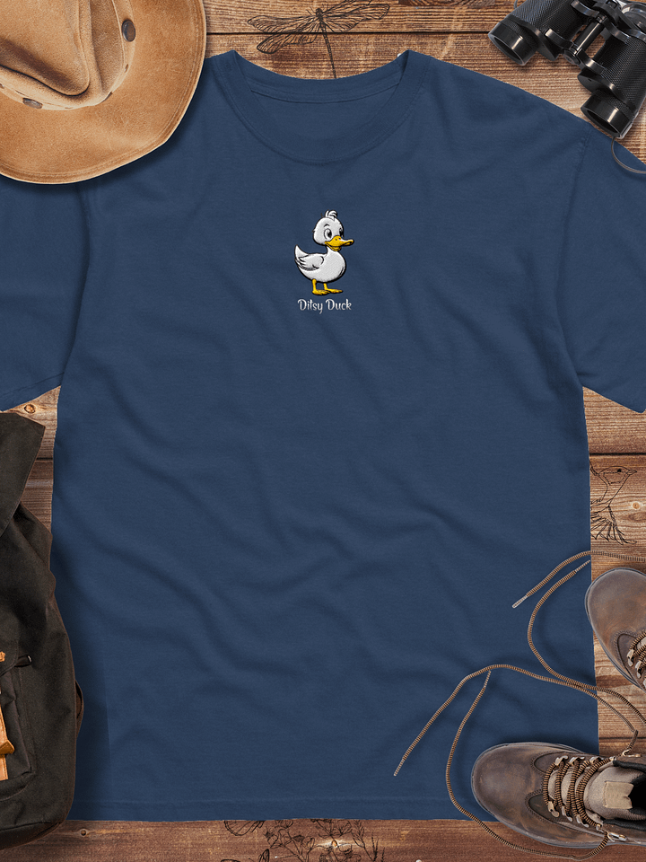 Ditsy Duck Embroidered T-Shirt, Funny Duck Tee, Cute Cartoon Bird Shirt, Nature Lover Gift, Birthday Gift For Her product image (1)