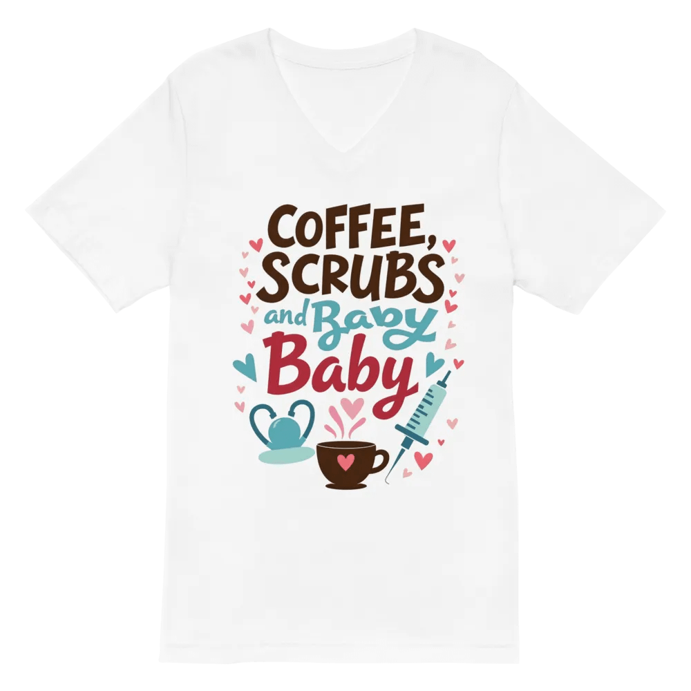 Medical Mama , Coffee, Scrubs, and Baby V-Neck Tee product image (6)