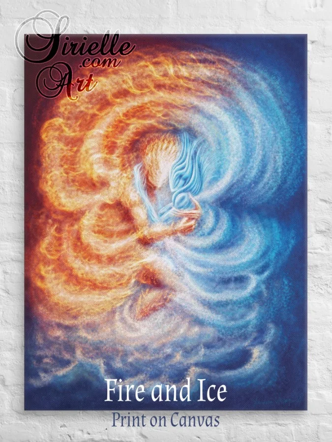 Fire and Ice Embracing Canvas Print product image (1)