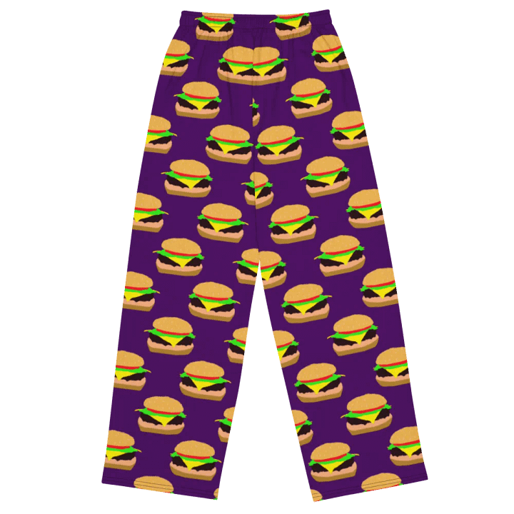 Burger Pattern Wideleg Pants product image (1)