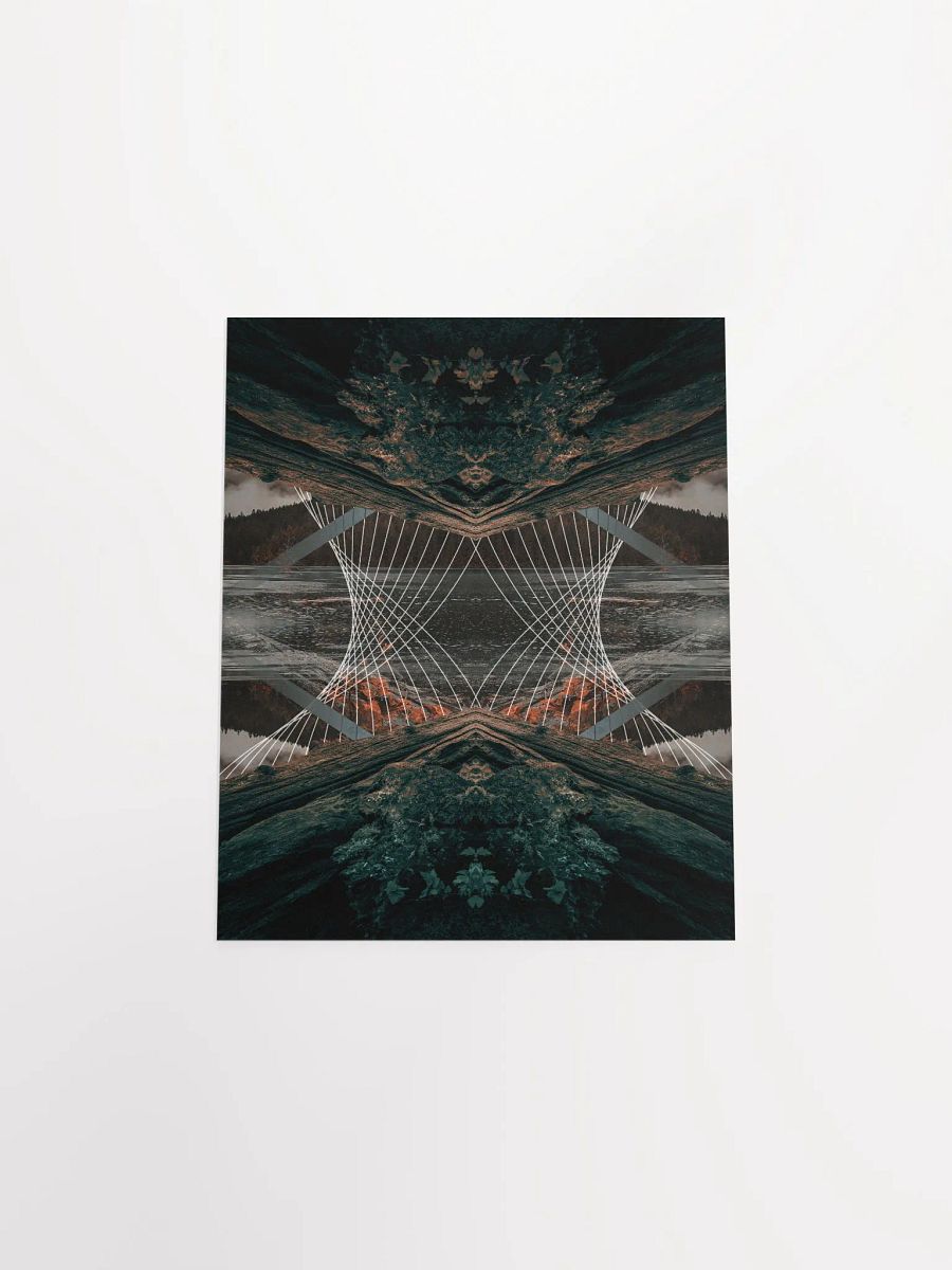 Geometric Art Print - Rainy Lake (Warm) product image (4)