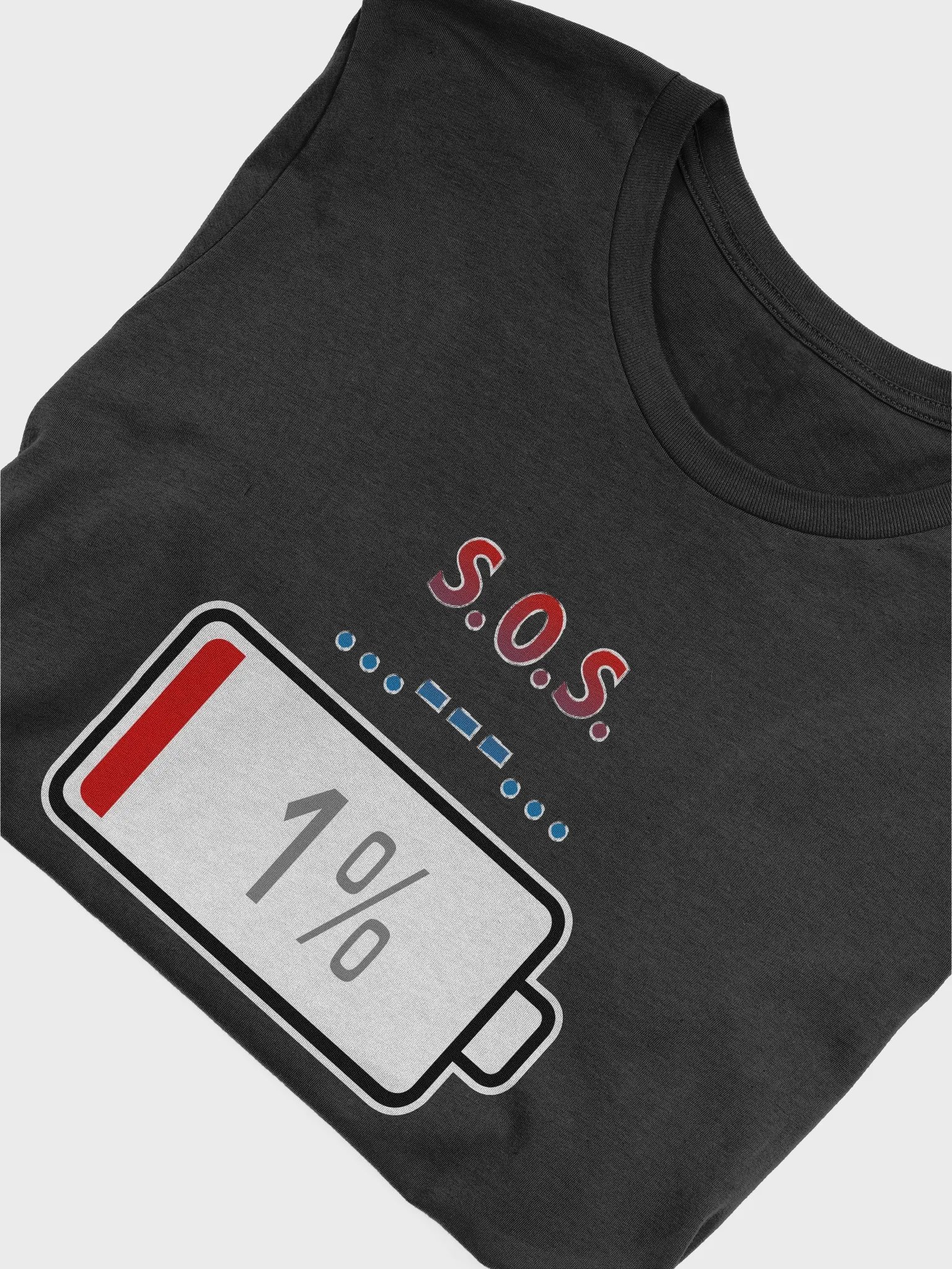 S.O.S. with Battery at 1% T-Shirt product image (4)