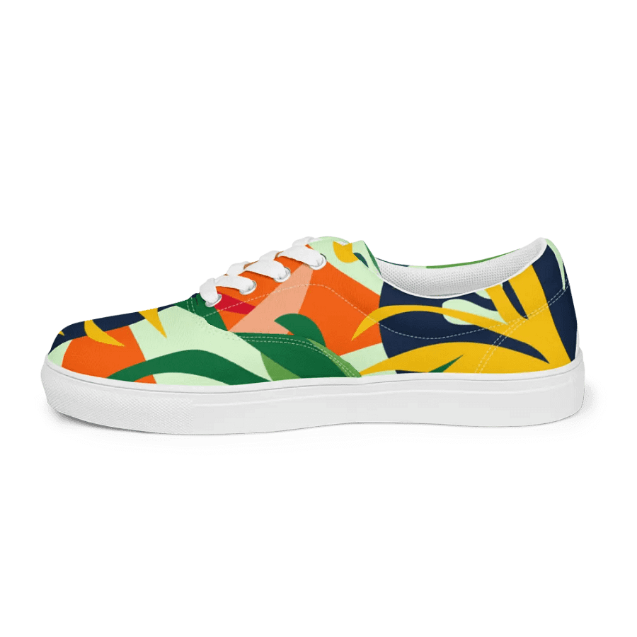 Summer Tropical Splash Men's Lace-Up Canvas Shoes product image (9)
