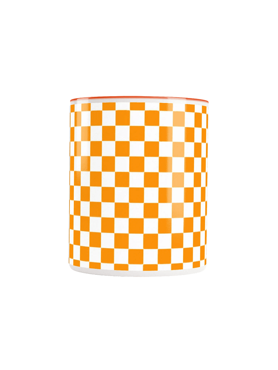 Checkered! Orange and White Checkers Mug product image (59)