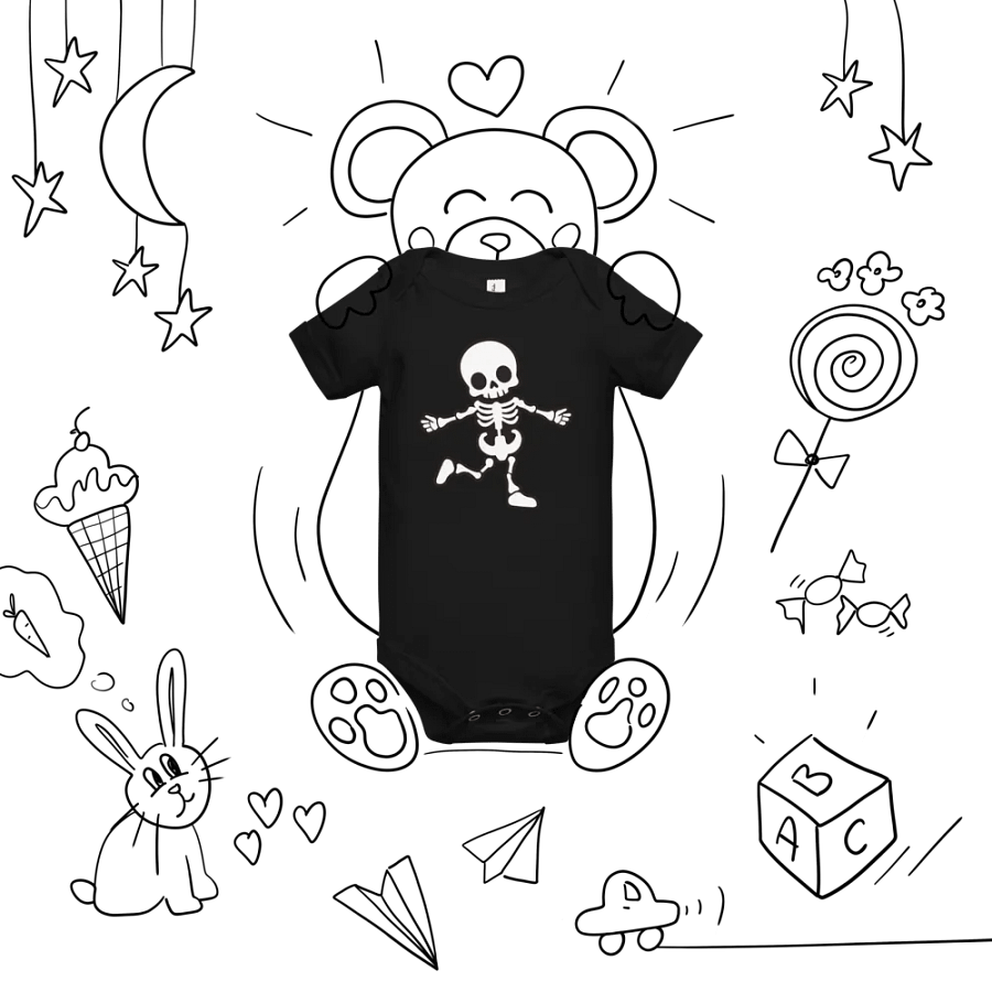 Playful Skeleton Baby Onesie product image (5)