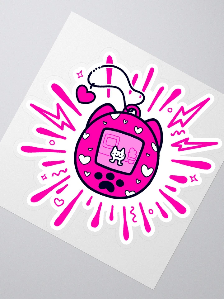 Lovely Digital Meow Sticker - Hot Pink product image (4)