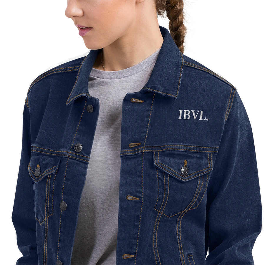 Classic Embroidered IBVL Signature Unisex Denim Jacket product image (3)