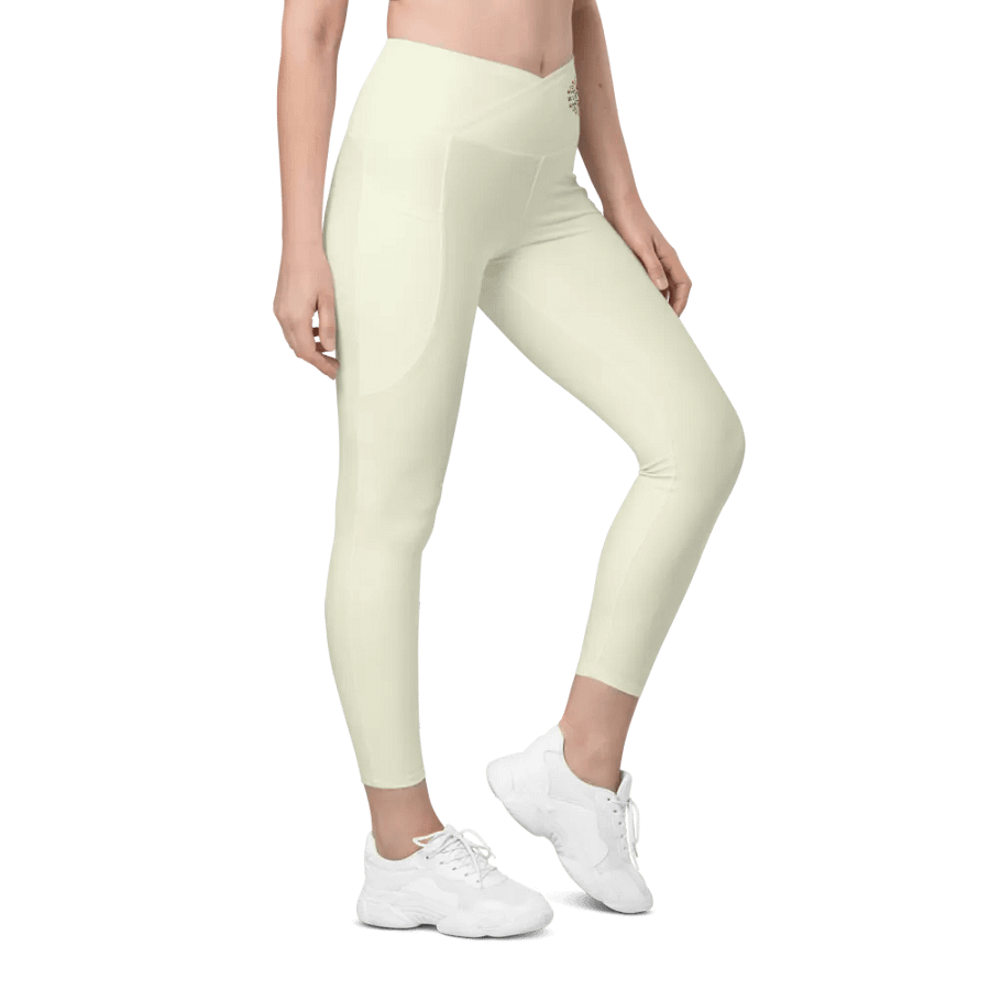Sun-Kissed BlueTink Crossover Leggings with Pockets product image (5)