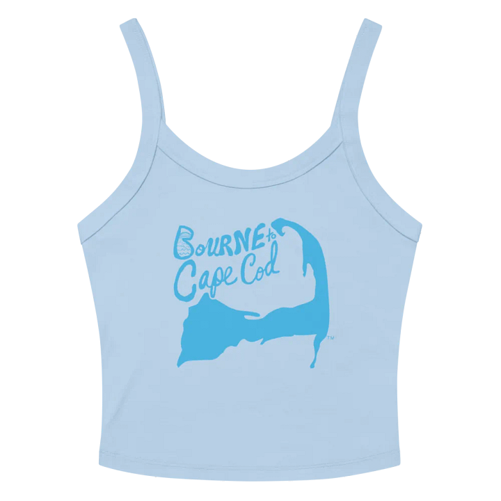 BOURNE to Cape Cod™ | Women’s Micro-Rib Tank | Coastal Cool with a Flattering Fit | Deep Sky Blue Logo product image (6)
