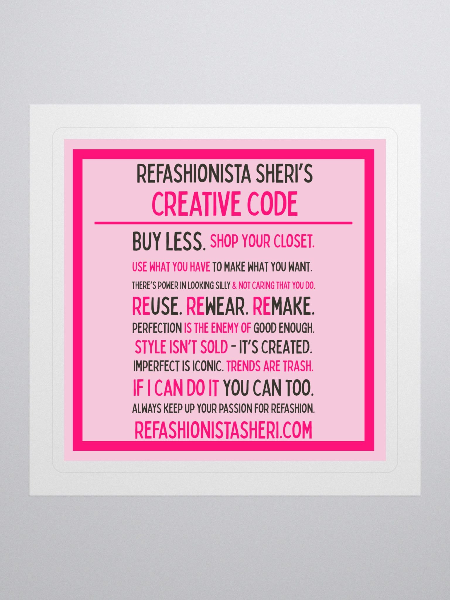 Refashionista Creative Code Stickers product image (1)