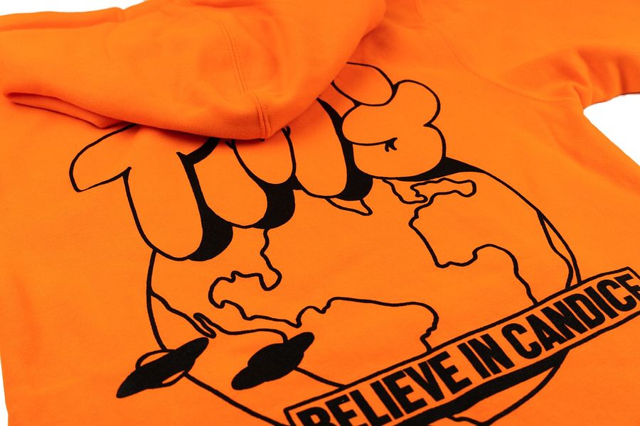 TMG Globe Neon Orange Hoodie product image (2)