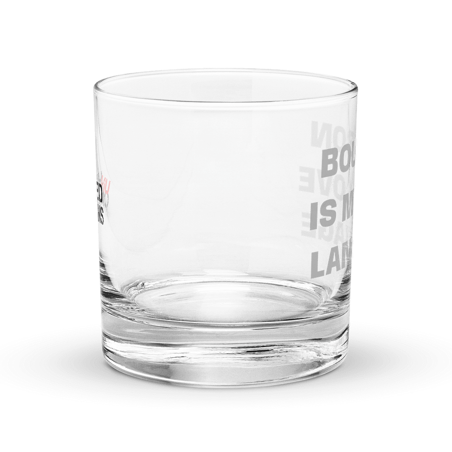 Bourbon is My Love Language Rocks Glass product image (3)