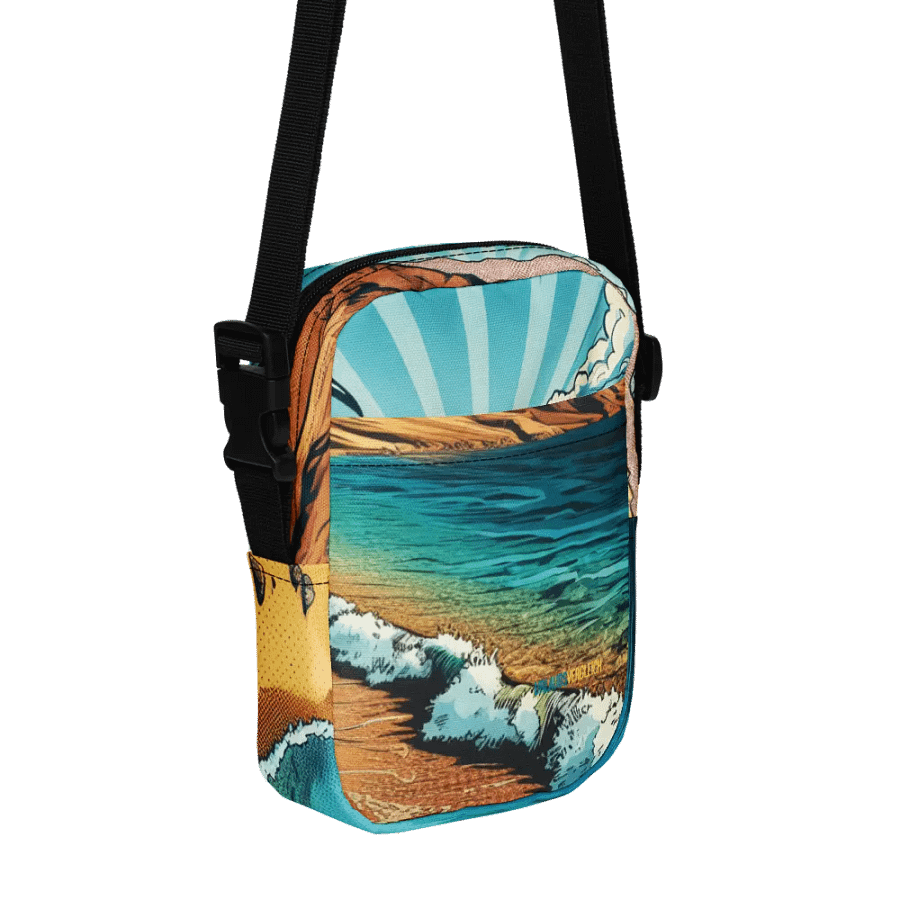 All-Over Print Utility Crossbody Bag | AI-Design: Aqaba Beach, Jordanien – Tropisches Paradies product image (7)