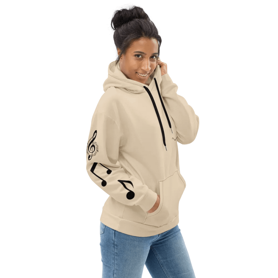 Band Geeks Rule Bass Clef Hoodie | Sand product image (7)