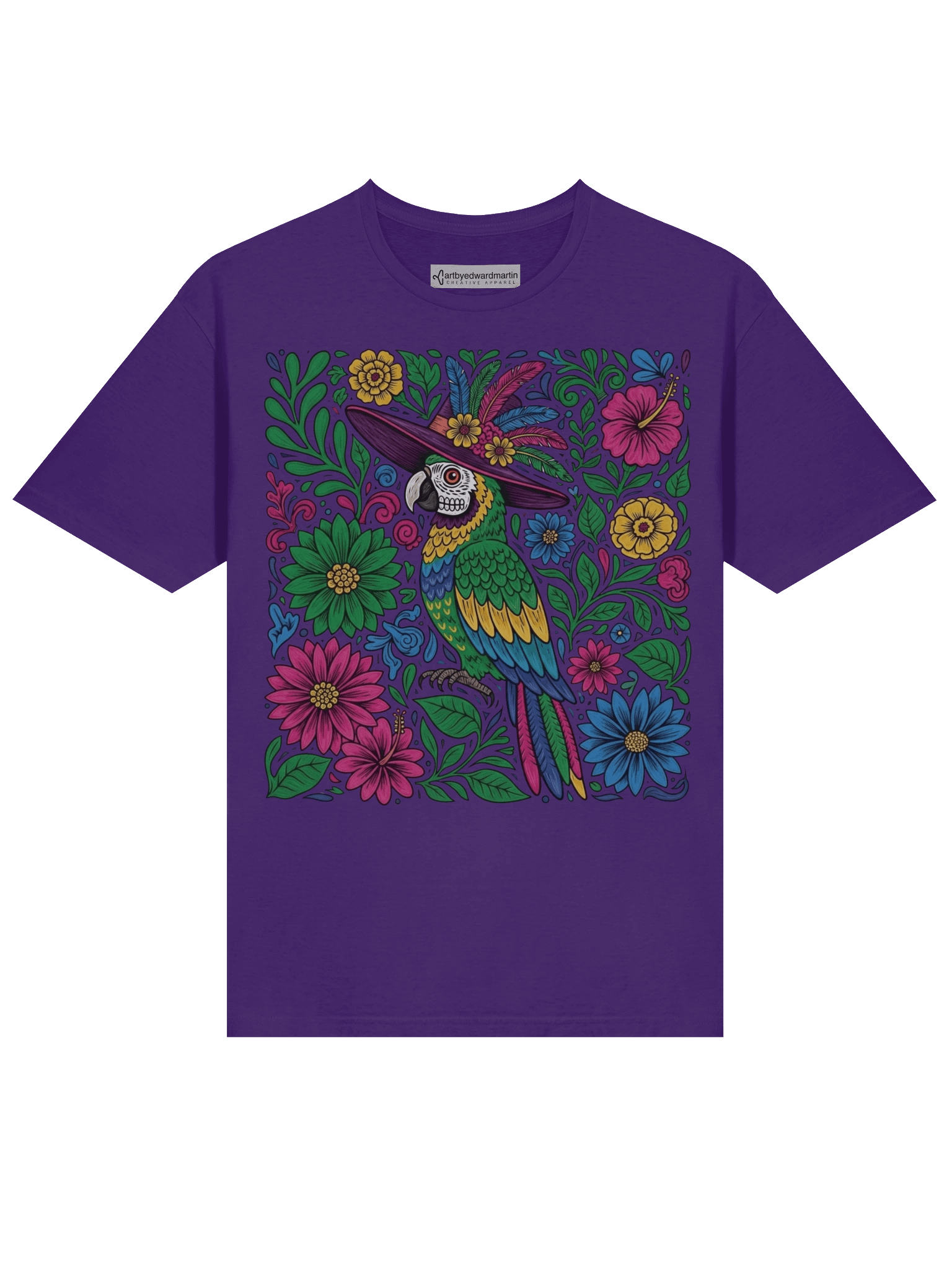Dia de Muertos Parrot Design T-Shirt product image (18)