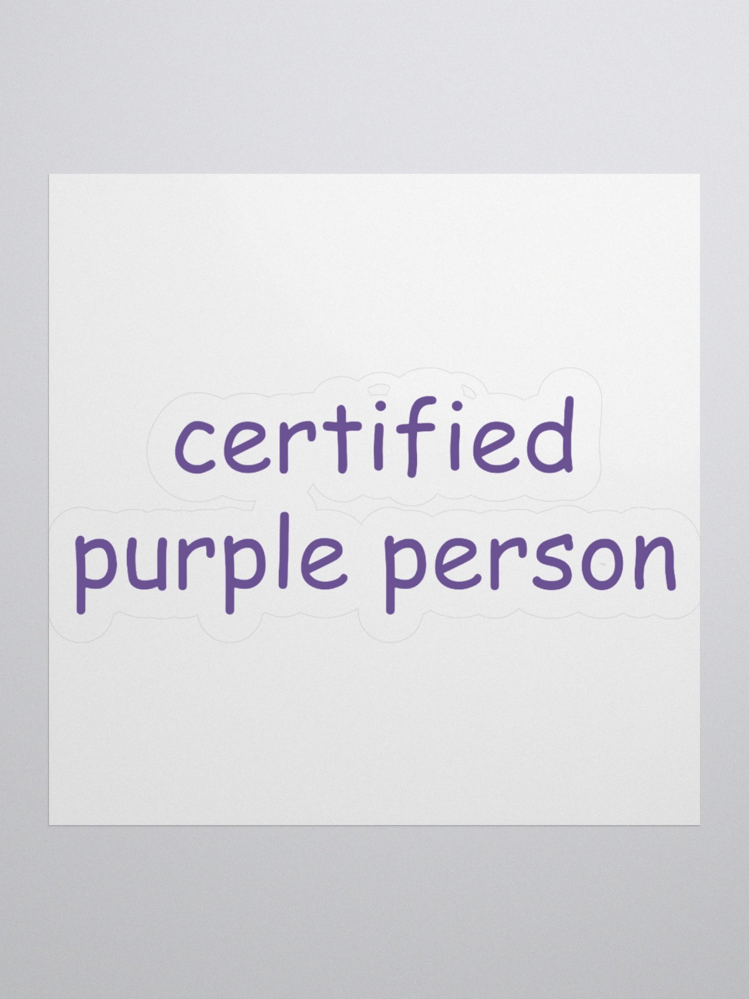 Certified Purple Person Sticker product image (2)