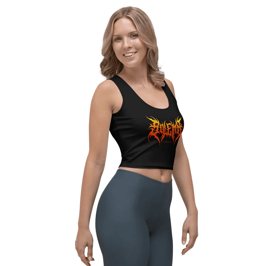 Hellfire Metal Logo Crop Top product image (4)