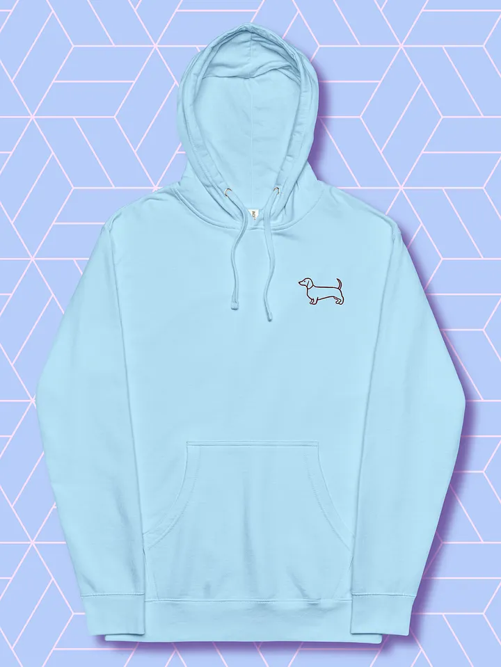Embroidered Minimalist Dachshund Dog Outline Hoodie product image (1)